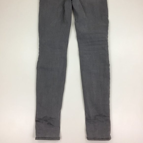 J BRAND Onyx Gray Wash NICOLA Knee Detailing Moto Skinny Jeans - Picture 11 of 15